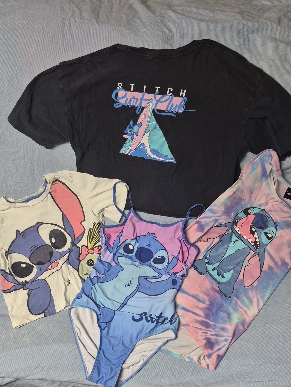 Disney Kids Stitch Bundle - Black, Blue, Pink, Cream